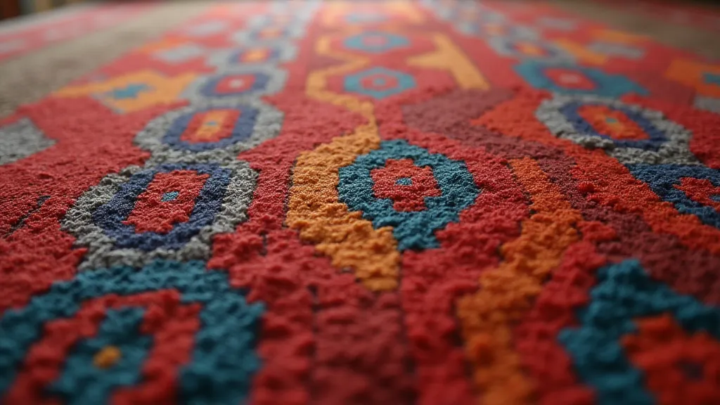 Detail of a Persian kilim rug