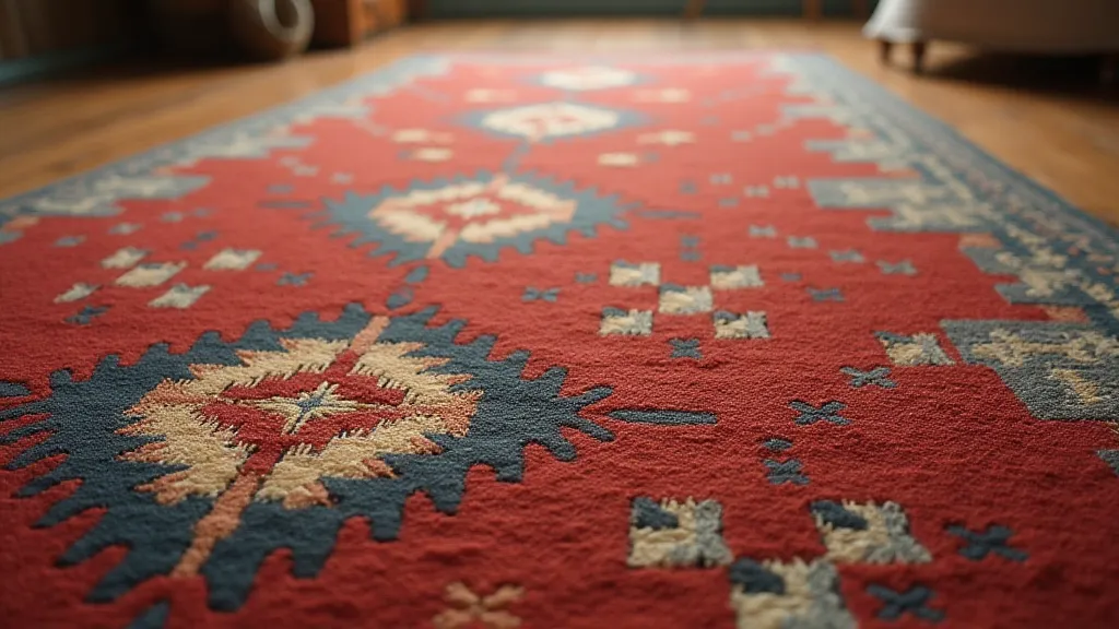 Detail of a Navajo rug