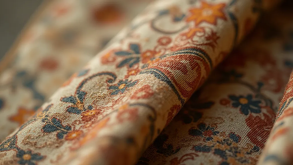 Detail of a restored antique textile