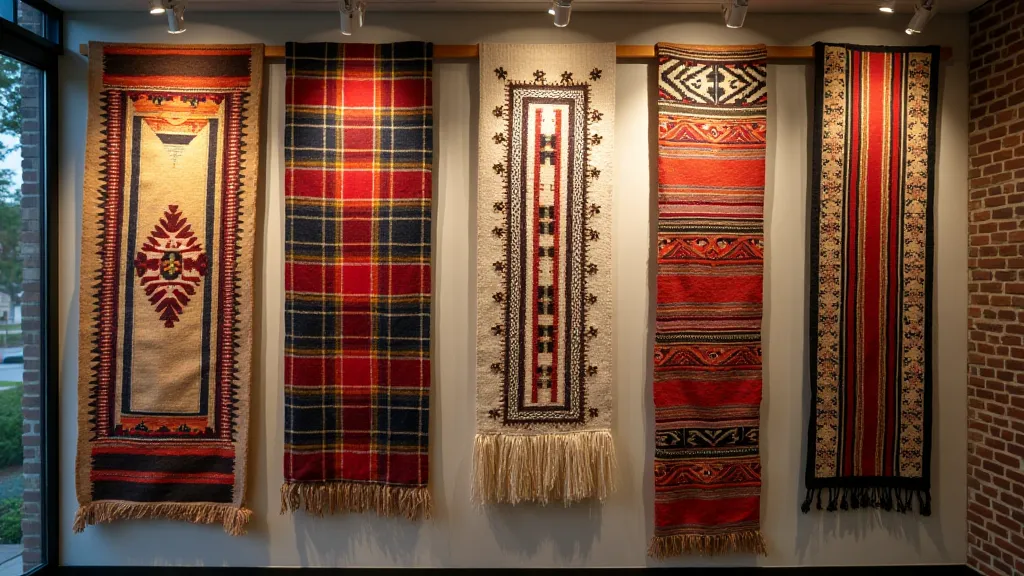 Display of regional woven textiles