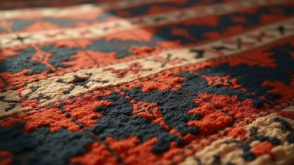 Detail of a traditional Turkmen carpet