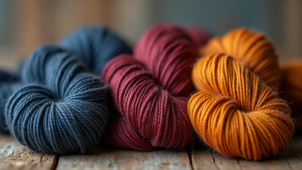 Collection of antique naturally dyed yarn.